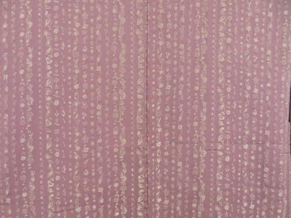 Photo3: 5608T07z600 Vintage Japanese Kimono Silk HAORI Flowers Light purple (3)