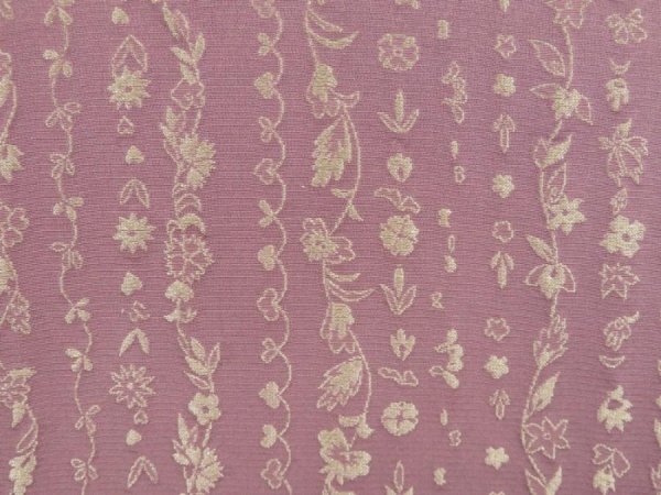 Photo4: 5608T07z600 Vintage Japanese Kimono Silk HAORI Flowers Light purple (4)