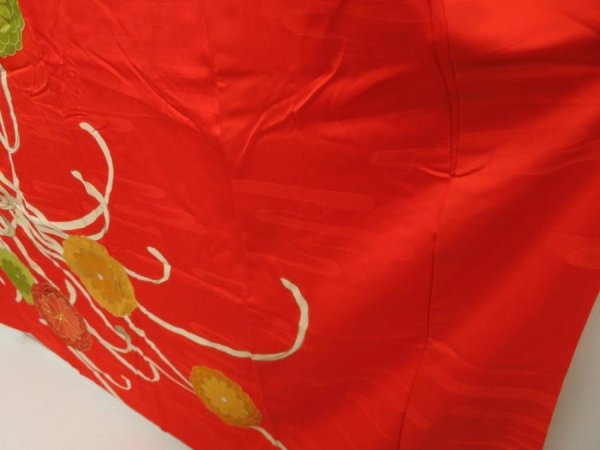 Photo4: 5608T10z1000 Vintage Japanese Kimono Silk FURISODE Chrysanthemum (4)