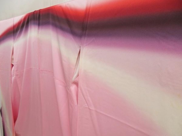Photo2: 5608T11z1120  Japanese Kimono Silk FURISODE Artist work Long size (2)