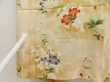 Photo5: 5612T03z530 Vintage Japanese Kimono Silk HAORI Flowers Champagne (5)