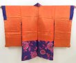 Photo8: 5612T04z480 Vintage Japanese Kimono Silk MEISEN LONG HAORI Flower (8)