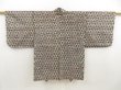 Photo1: 5612T05z360 Vintage Japanese Kimono Silk MEISEN HAORI  Off-white (1)