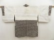 Photo6: 5612T05z360 Vintage Japanese Kimono Silk MEISEN HAORI  Off-white (6)