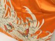 Photo4: 5612T06z1070 Vintage Japanese Kimono Silk FURISODE Butterfly Dark orange (4)