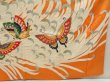 Photo7: 5612T06z1070 Vintage Japanese Kimono Silk FURISODE Butterfly Dark orange (7)