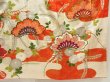 Photo7: 5612T07z1090 Vintage Japanese Kimono Silk FURISODE Pine Off-white (7)
