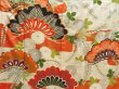 Photo8: 5612T07z1090 Vintage Japanese Kimono Silk FURISODE Pine Off-white (8)