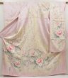 Photo1: 5612T10z1090 Vintage Japanese Kimono Silk FURISODE Flowers Light purple (1)