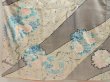Photo5: 5612T12z1020 Vintage Japanese Kimono Silk FURISODE Peony Off-white (5)