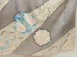 Photo7: 5612T12z1020 Vintage Japanese Kimono Silk FURISODE Peony Off-white (7)