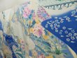 Photo2: 5612T13z1060 Vintage Japanese Kimono Silk FURISODE Katawaguruma  Ultramarine blue (2)