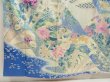 Photo6: 5612T13z1060 Vintage Japanese Kimono Silk FURISODE Katawaguruma  Ultramarine blue (6)