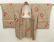 Photo5: 5625T02z510 Vintage Japanese Kimono Silk MEISEN HAORI Butterfly Light brown-gray (5)