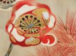 Photo4: 5625T04z680 Antique Japanese Kimono Silk HAORI Plum blossom Sand beige (4)