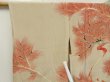 Photo5: 5625T04z680 Antique Japanese Kimono Silk HAORI Plum blossom Sand beige (5)