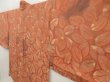 Photo2: 5625T05z520 Vintage Japanese Kimono Silk HAORI Leaf Dark coral (2)