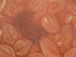 Photo4: 5625T05z520 Vintage Japanese Kimono Silk HAORI Leaf Dark coral (4)
