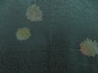 Photo3: 5625T06z570 Vintage Japanese Kimono Silk HAORI Chrysanthemum Dark green (3)
