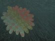 Photo4: 5625T06z570 Vintage Japanese Kimono Silk HAORI Chrysanthemum Dark green (4)