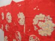 Photo2: 5625T07z400 Antique Japanese Kimono Silk HAORI Plum blossom Tomato red (2)