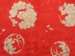 Photo3: 5625T07z400 Antique Japanese Kimono Silk HAORI Plum blossom Tomato red (3)