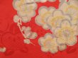 Photo4: 5625T07z400 Antique Japanese Kimono Silk HAORI Plum blossom Tomato red (4)