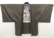 Photo5: 5625T09z460 Vintage Japanese Kimono Silk Men's OSHIMA HAORI Shunga (5)