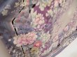 Photo3: 5625T11z1140 Vintage Japanese Kimono Silk FURISODE Peony Ash purple (3)