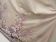 Photo4: 5625T11z1140 Vintage Japanese Kimono Silk FURISODE Peony Ash purple (4)