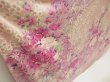Photo3: 5625T14z1120 Vintage Japanese Kimono Silk FURISODE Flowers Pink (3)