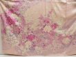 Photo5: 5625T14z1120 Vintage Japanese Kimono Silk FURISODE Flowers Pink (5)