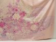 Photo7: 5625T14z1120 Vintage Japanese Kimono Silk FURISODE Flowers Pink (7)