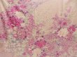 Photo8: 5625T14z1120 Vintage Japanese Kimono Silk FURISODE Flowers Pink (8)