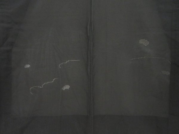 Photo3: 5626T01z270 Vintage Japanese Kimono Silk See through HAORI  Black (3)