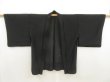 Photo4: 5626T01z270 Vintage Japanese Kimono Silk See through HAORI  Black (4)