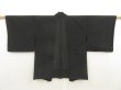 Photo6: 5626T01z270 Vintage Japanese Kimono Silk See through HAORI  Black (6)