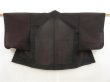 Photo1: 5626T03z270 Vintage Japanese Kimono Silk See through HAORI Flower Black (1)