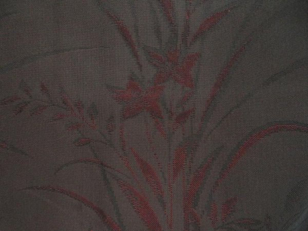 Photo4: 5626T03z270 Vintage Japanese Kimono Silk See through HAORI Flower Black (4)