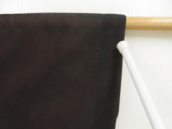 Photo7: 5626T03z270 Vintage Japanese Kimono Silk See through HAORI Flower Black (7)