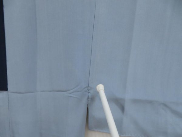 Photo8: 5626T04z550 Vintage Japanese Kimono Silk Men's JUBAN  Dull light blue (8)