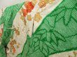 Photo2: 5626T10z1300 Vintage Japanese Kimono Silk FURISODE Plum blossom Green (2)