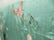 Photo2: 5626T11z1010 Vintage Japanese Kimono Silk FURISODE Butterfly Mint green (2)