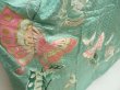 Photo3: 5626T11z1010 Vintage Japanese Kimono Silk FURISODE Butterfly Mint green (3)