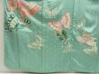 Photo6: 5626T11z1010 Vintage Japanese Kimono Silk FURISODE Butterfly Mint green (6)