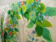 Photo2: 5626T14z1140 Vintage Japanese Kimono Silk FURISODE Flowers Green (2)