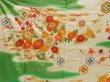 Photo8: 5702T04z1120 Vintage Japanese Kimono Silk FURISODE Chrysanthemum Off-white (8)
