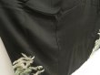 Photo3: 5702T05z500 Antique Japanese Kimono Silk TOMESODE Flying crane Black (3)
