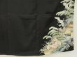 Photo7: 5702T05z500 Antique Japanese Kimono Silk TOMESODE Flying crane Black (7)