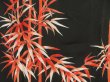 Photo8: 5702T06z1020 Vintage Japanese Kimono Silk TSUKESAGE Bamboo grass Black (8)